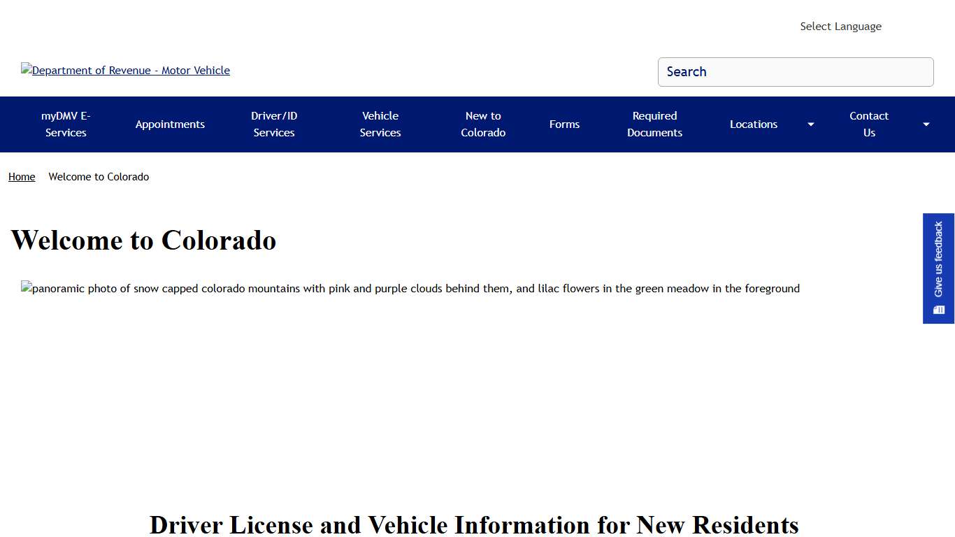 Welcome to Colorado Department of Revenue - Motor Vehicle